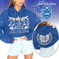 ZPB Rhinestone Cropped Pullover Hoodie HTTT