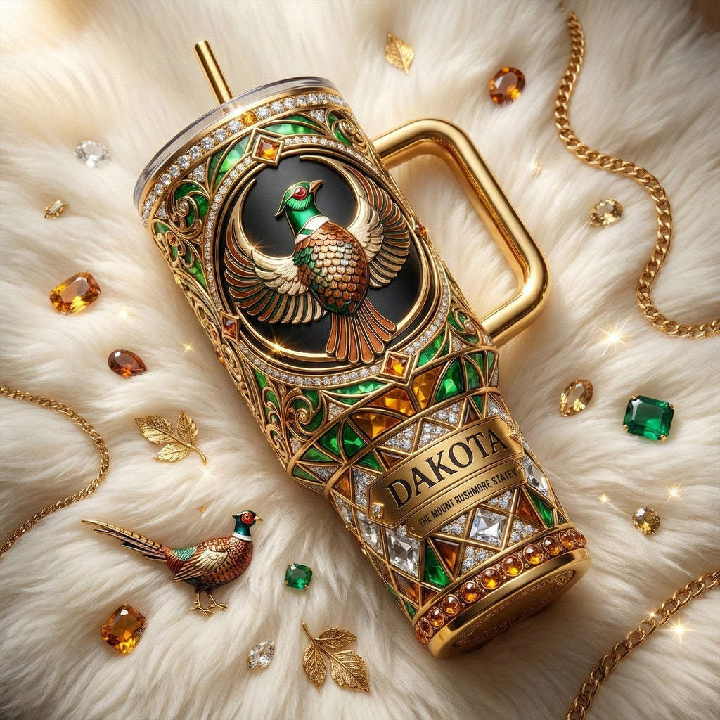 South Dakota 40oz Tumbler With Handle DAT